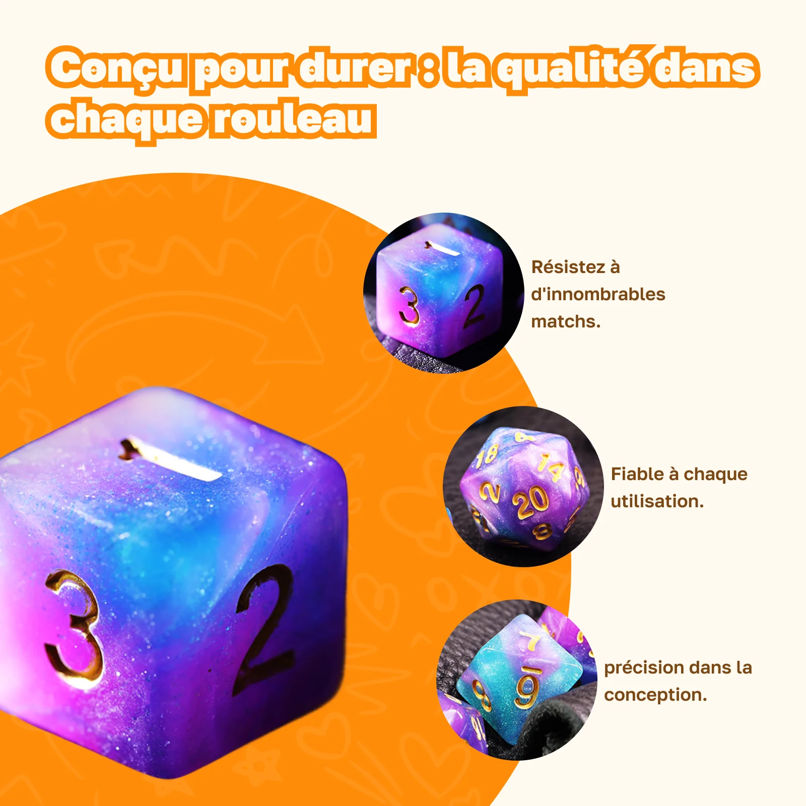 

20Pcs Creative D6 16mm Dice Role Playing Game for Math Teaching Board Game