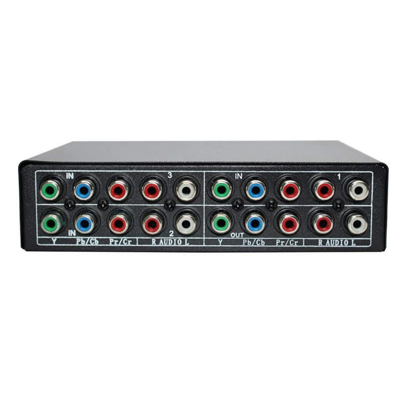 RGB Component Switch Selector 5 3-Way YPBPR Cable Component Switch AV Switcher for PS2 DVD Player TV