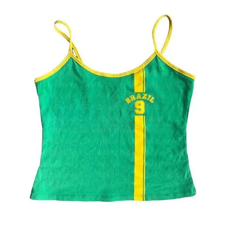 Y2k Womens Summer Camis Tanks Tops Sleeveless Cotton Bustier Unpadded Vest Crop Top Seamless Tees Traf 2023 Woman Tops Crop Tops