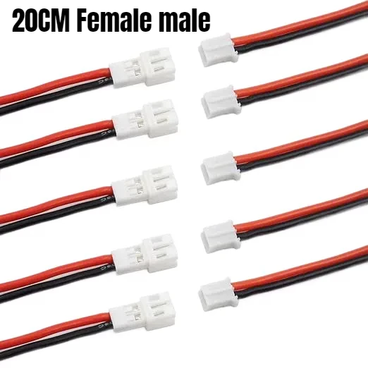 10PCS PH2.0mm 20CM Terminal Wire Single End Male Female Butt Plug Air Docking Electronic Wire 26AWG Connector Cable