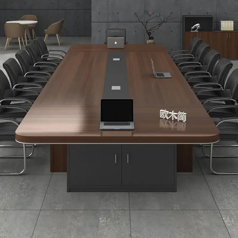 Office conference table long table simple modern large staff training table