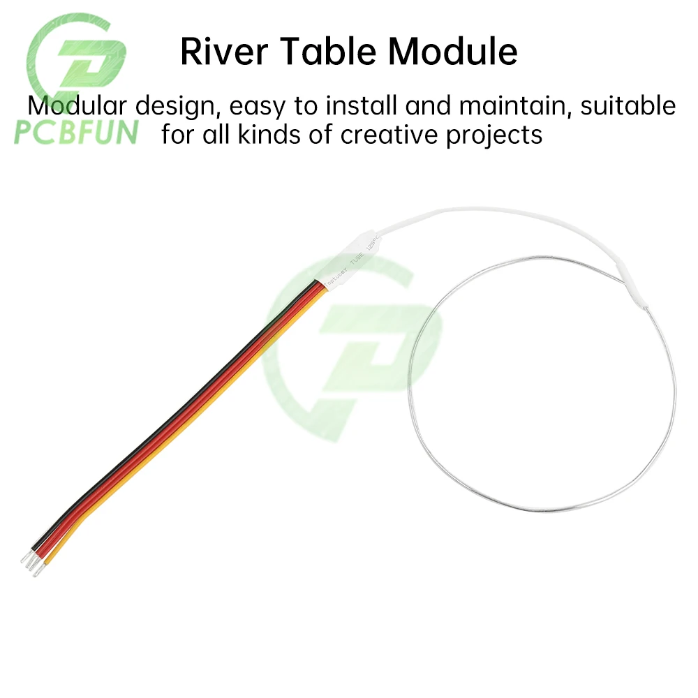 DIY Luminous Touch River Tischmodul-Kit – LED-Treiber-Lichtleiste mit 3–24 V Touch-Sensor, Metallspule für Heimdekoration