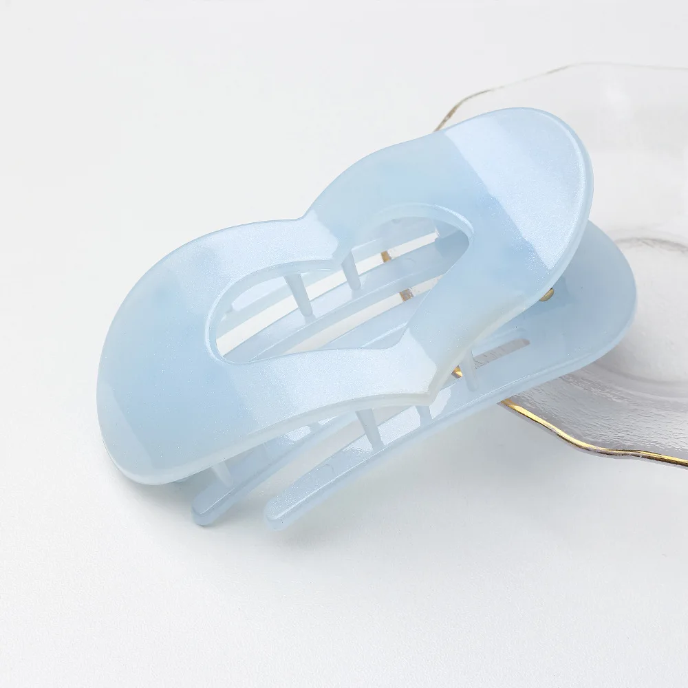 

New Elegant Grab Clip Heart-shaped Thick Hair Clip Hairband Hollowed Out The Back Of The Head Claw Fashion Hair Accessories