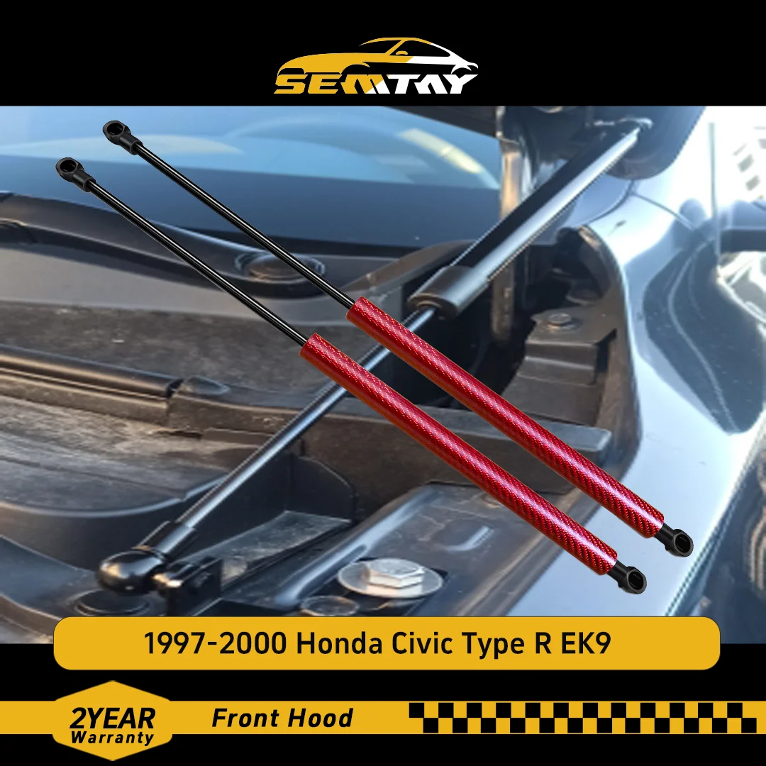 

Стойки капота SEMTAY, вспомогательные пружинные амортизаторы для Honda Civic Type R EK9 1997-2000, автомобильный аксессуар