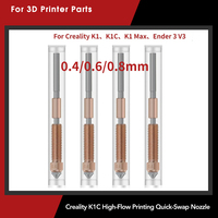 Creality K1C Nozzle 0,4/0,6/0,8mm High-Flow Printing Upgraded Quick-Swap Nozzle for K1 Max,K1C,Ender-3,V3 3D Printer