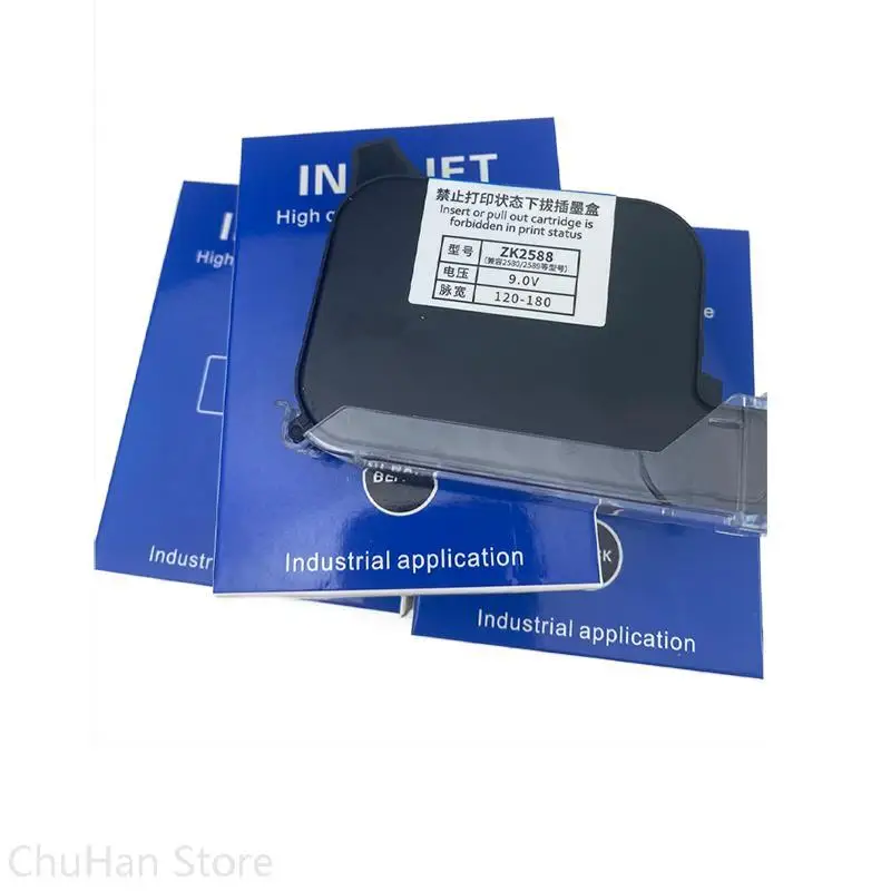 2588 ZK2588 42Ml Black Fast Dry Sneldrogende Inkt Cartridge 12.7Mm Print Hoogte Universele Voor Handheld Inkjet printer