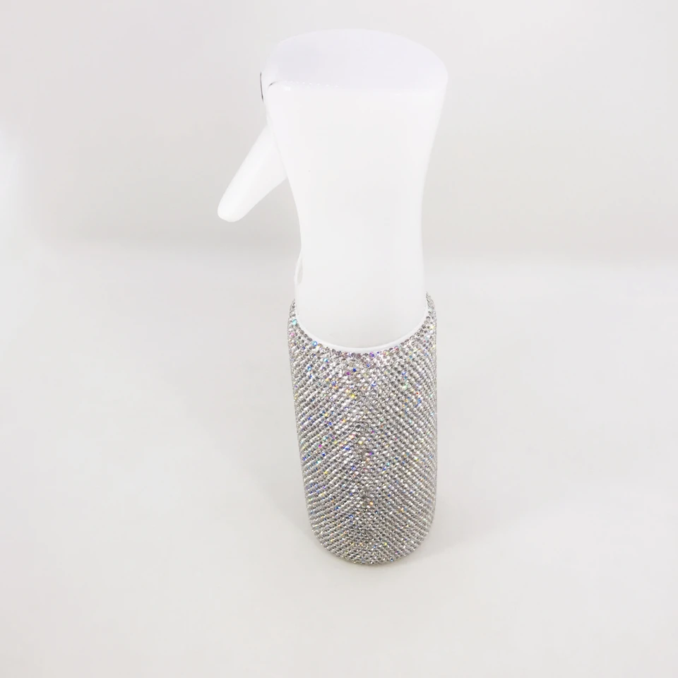 High Pressure Spray Bottles with Rhinestones Refillable Continuous Mist Hairdressing  Automatic Salon Barber Water Sprayer 300ML