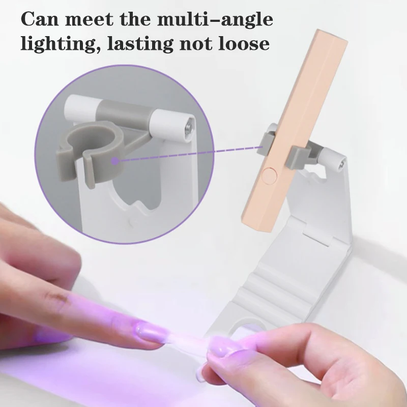 Foldable Nail Art UV Pen Light Holder Rotatable Nail Dryer Machine Phototherapy Lamp Support Bracket