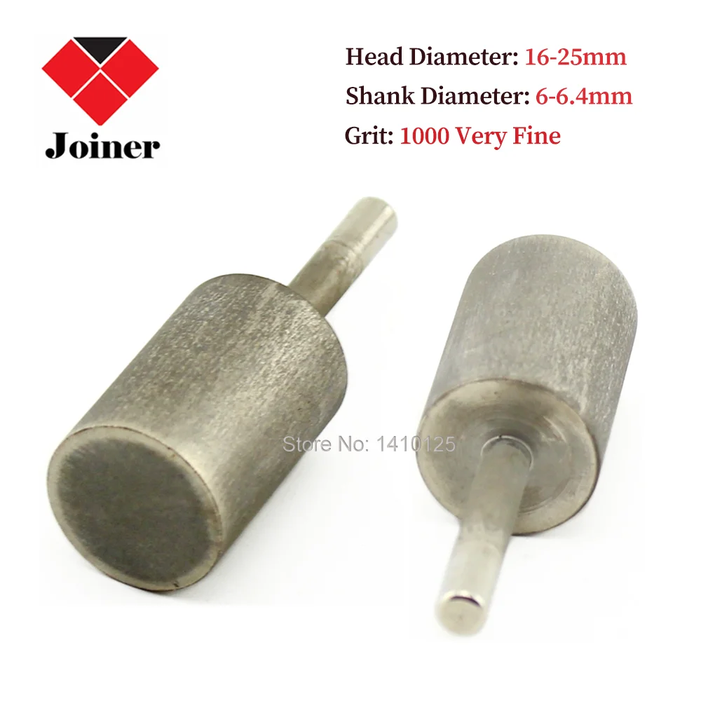

16-25mm Grit 1000 Cylinder Diamond Grinding Head Cylindrical Rotary Bits Jade Carving Burrs Lapidary Tools for Stone Gemstone