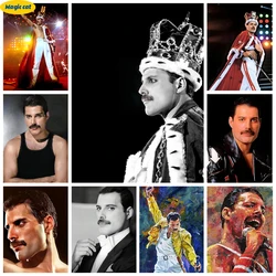 F-Freddie Mercury 5D Diamond Painting Rock Singer Portrait Diy Diamond Embroidery Cross Stitch Star Poster Hand Home Wall Decor
