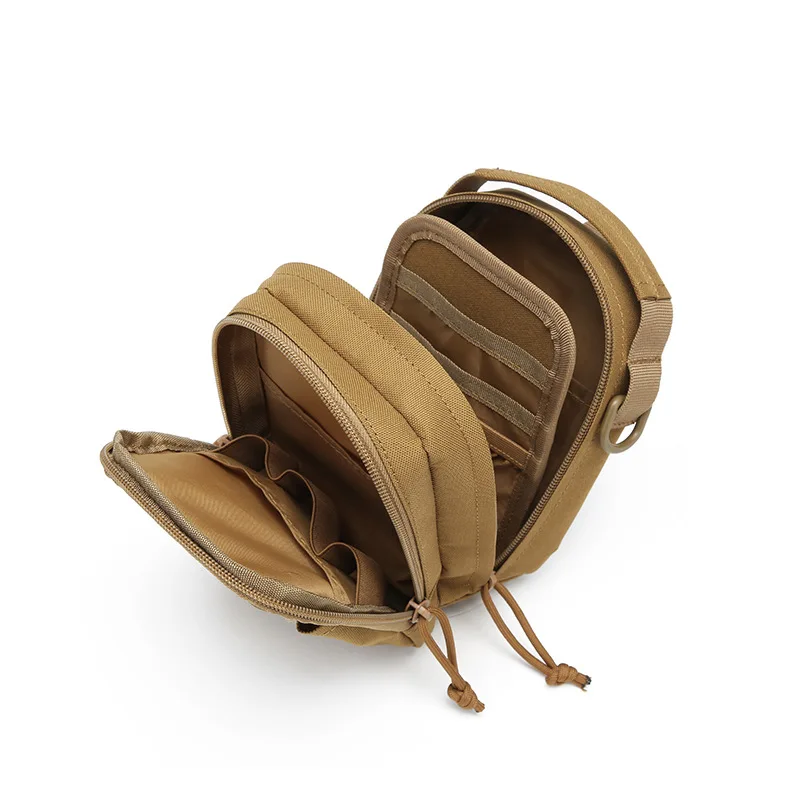 Bolsa de ombro único masculina pode carregar um pacote de cintura pequeno multifuncional portátil pode usar um cinto