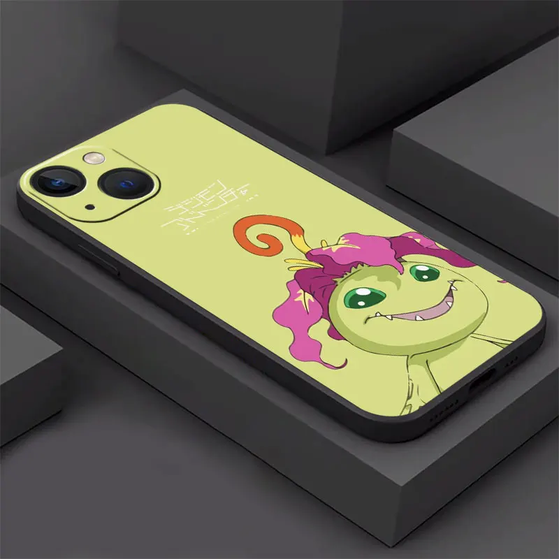 Black Case For iPhone 14 15 Pro Max 13 XR SE 2020 12 Mini 6 6S X XS 11 Pro 7 8 Plus Soft Phone Cover Digimon Adventure