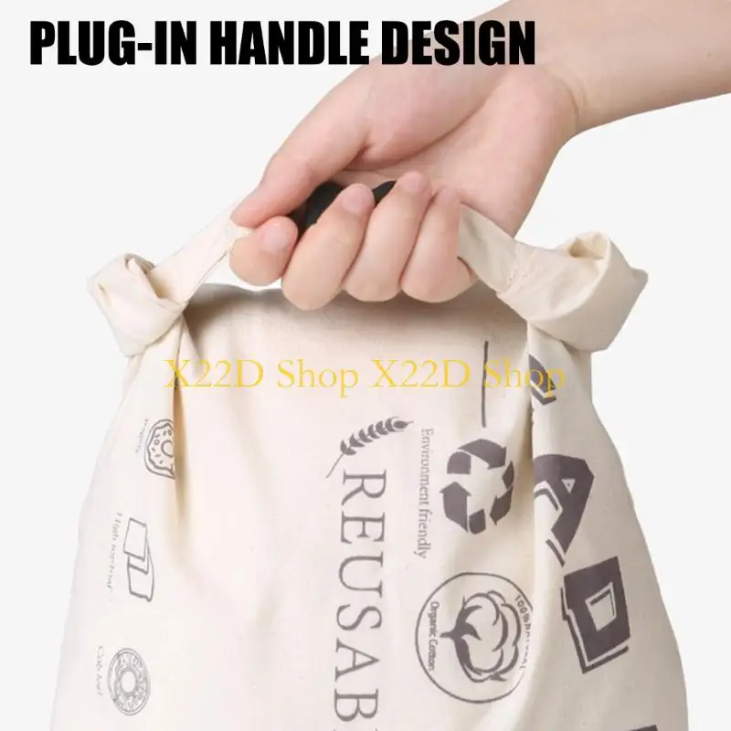 X22D Washable Bees Wax Bread Bag Washable Practical Cotton Fabric Storage Solution For Kitchen Essential