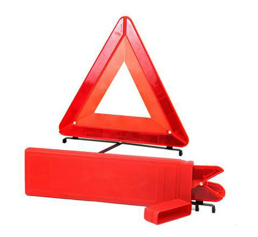 43cm Large Reflective Folding Warning Frame Car Parking Triangle Safety Warning Sign Eye-catching Solid Metal Base Bracket