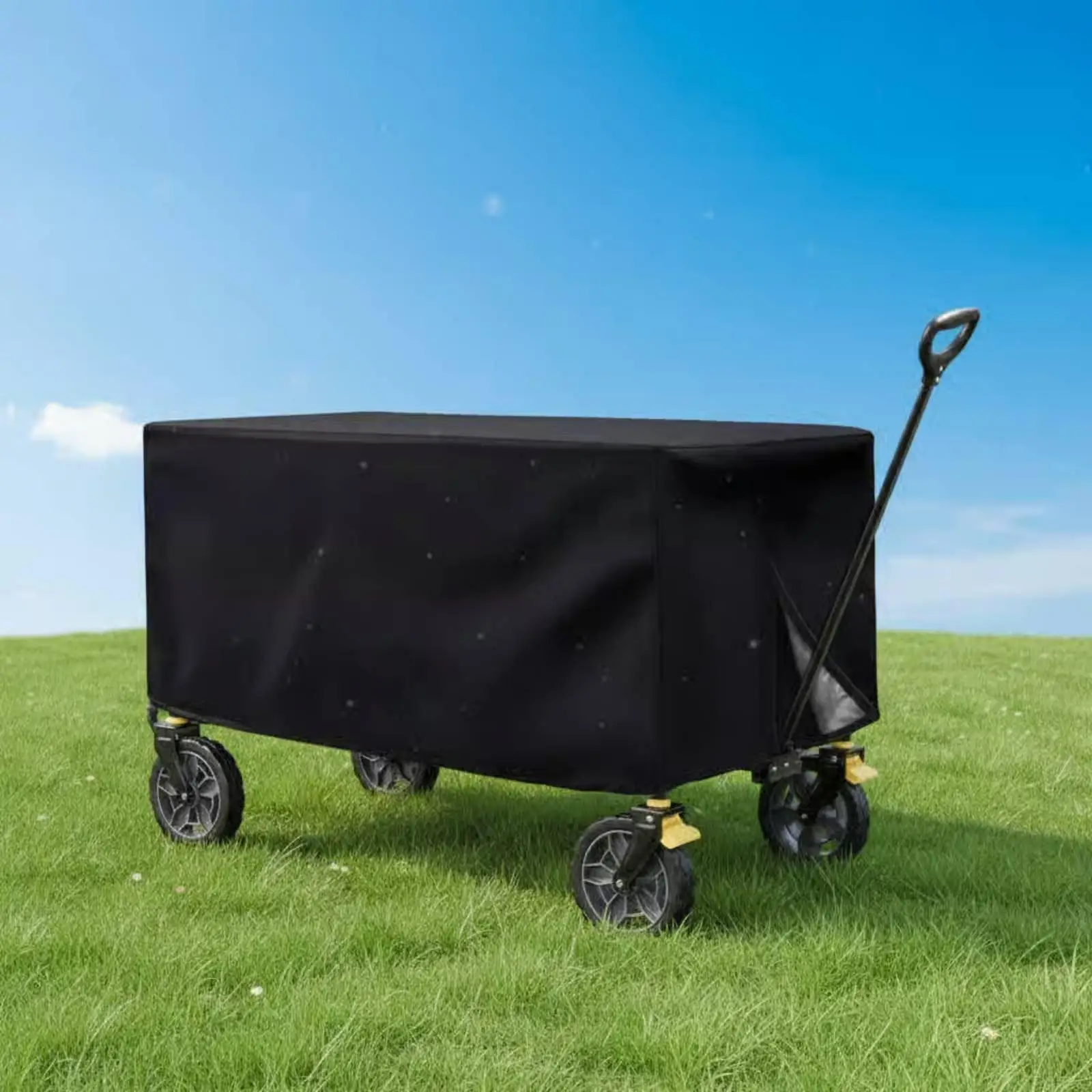 Folding Wagon Cart Rain Cover Dustproof Waterproof Oxford Protective Outdoor Cover for Camping Picnic Beach Use