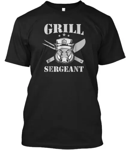 

Funny Grill Sergean Bbq Grilling T-Shirt Made in the USA Size S to 5XL