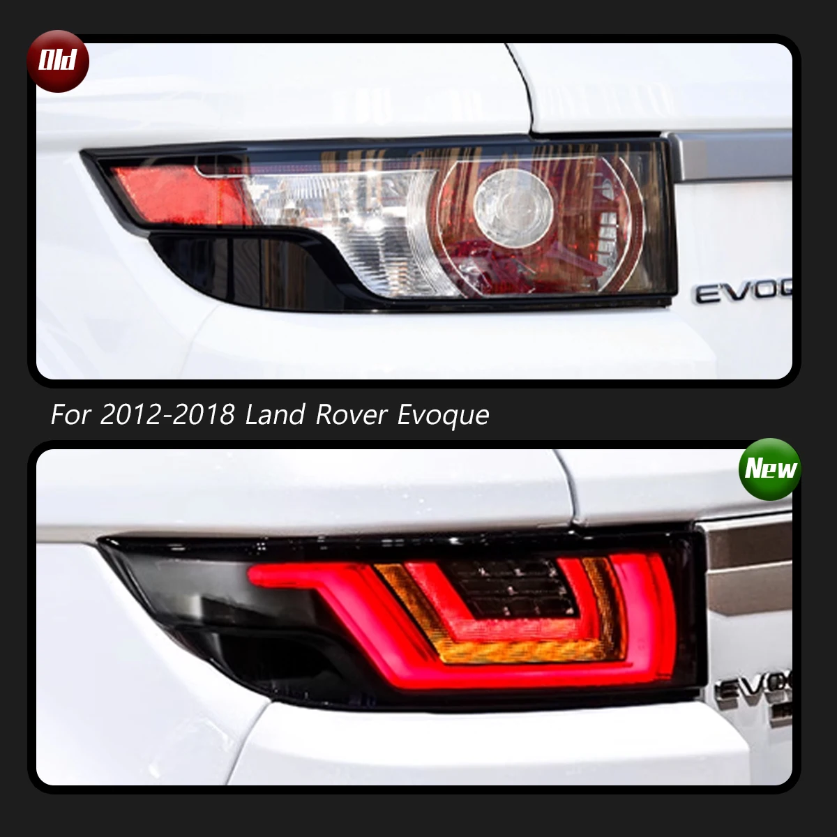 TYPY światła tylne samochodu dla Rover Evoque lądowego 2012-2018 lampy tylne LED światła dzienne dynamiczne akcesoria samochodowe