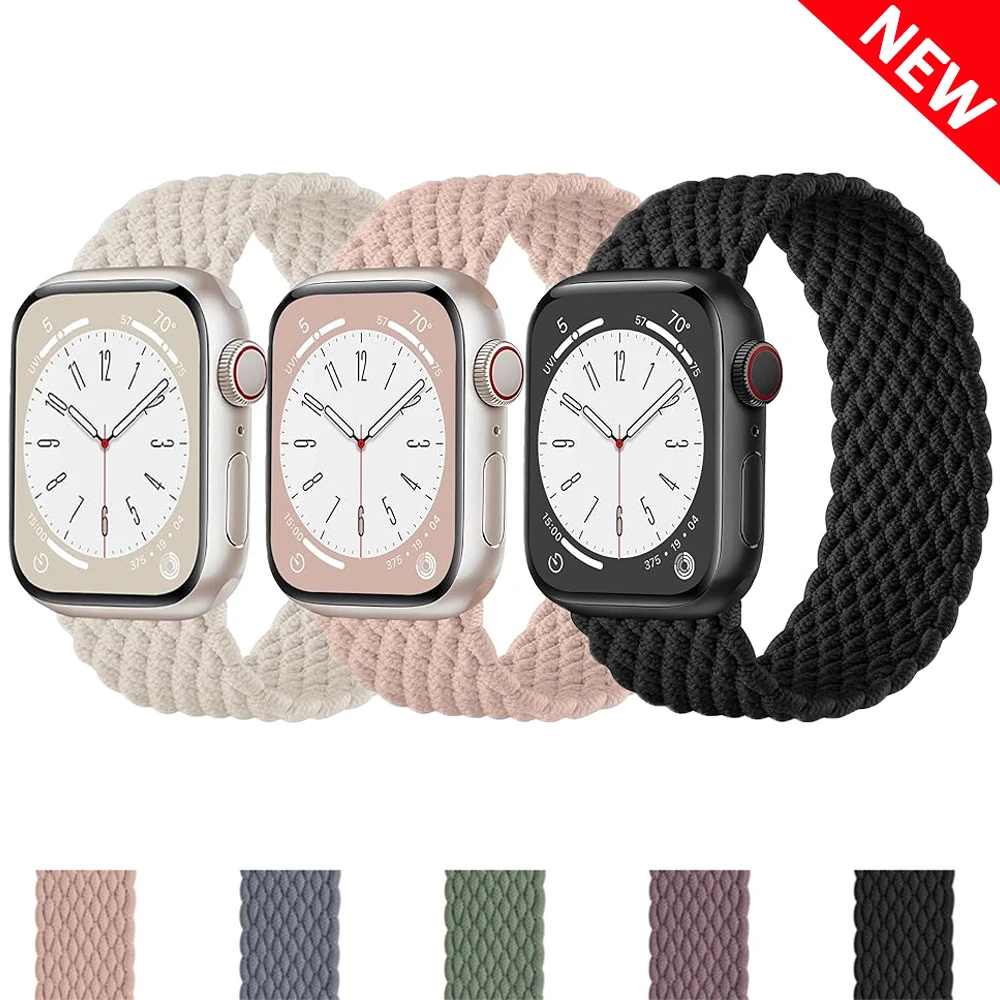 Braided band For Apple Watch Strap 44mm 45mm 41mm 49mm 42mm 38 40mm nylon Correa Bracelet iWatch series 6 7 8 9 5 4 3 Ultra SE 2