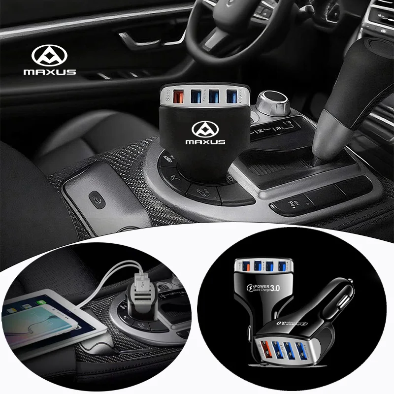 

Multi-functional USB Type C 35W Fast PD 4 In1 Electric Adapter Car Charger For Maxus t60 v80 t90 d60 g10 euniq 6 d90 Accessories