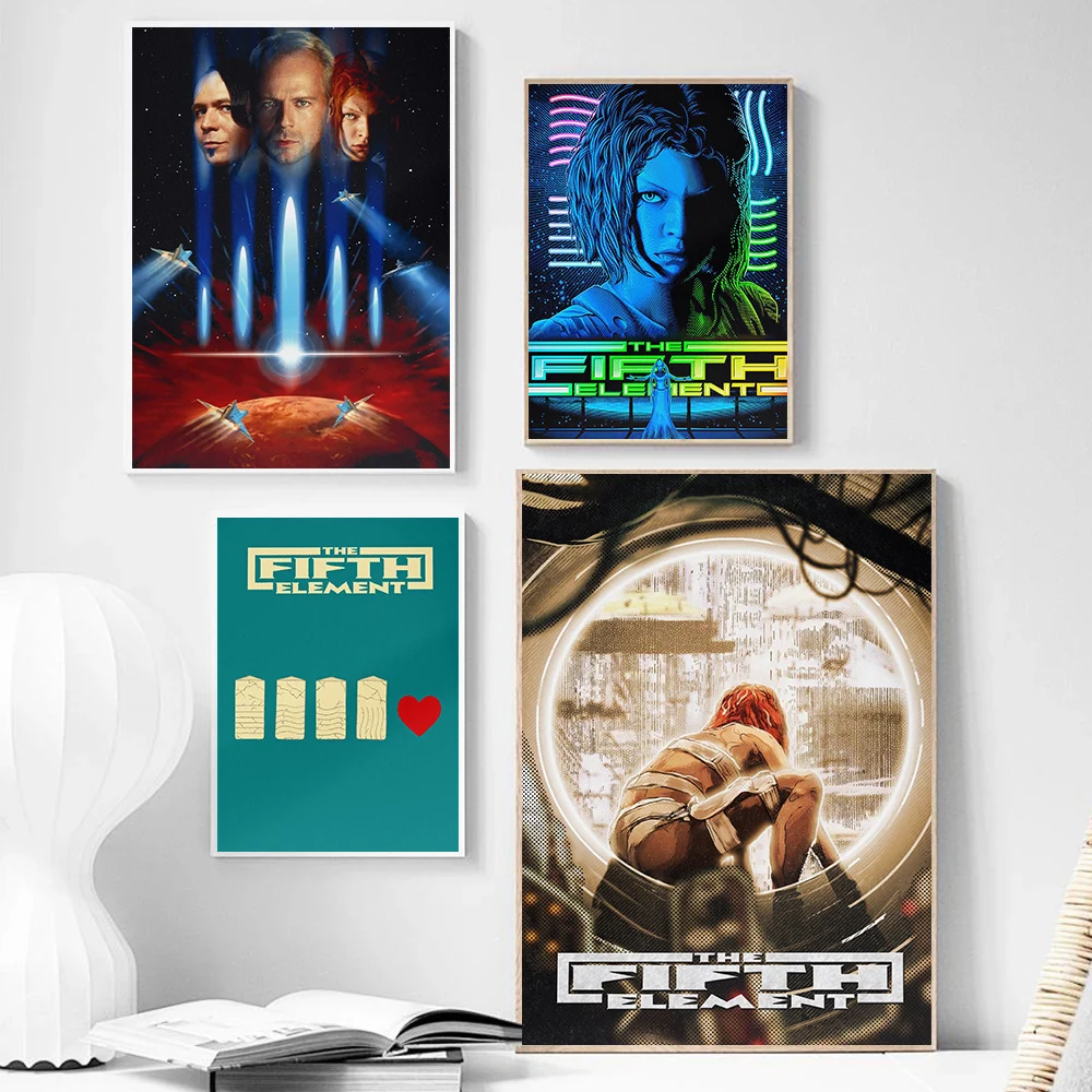 Unique Action Film The Fifth Element Alternative Posters Sci-Fi Movie Prints Canvas Painting Wall Art Pictures Home Room Decor