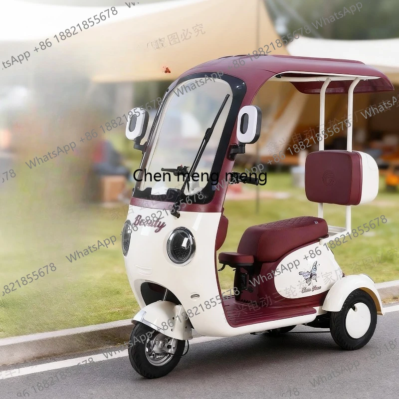 New shed electric tricycle leisure scooter small women pick up children the elderly battery car