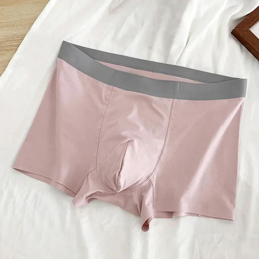 

Mens Underwear Breathable Sports Boxer Briefs Thin Simple Basic Color Matching Sexy Convex Pouch Underpants Bulge Pouch