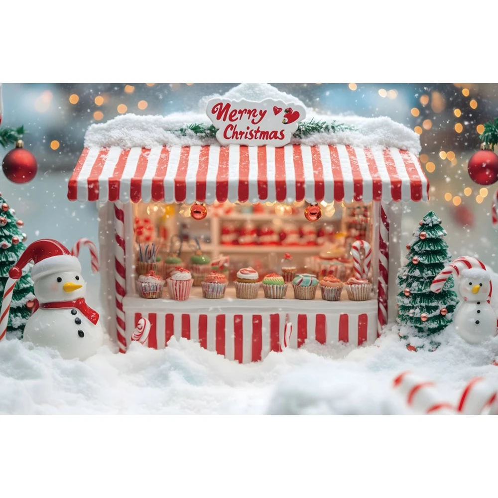 Weihnachten Candy Store Hintergrund Winter Schnee Weihnachtsbaum Geschenk Kinder Porträt Familie Party Weihnachtsdekoration Fotografie Hintergrund