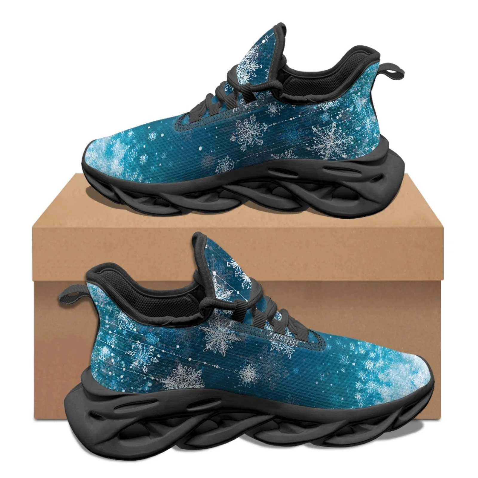 PENSTROLL Hanging Snowflake Sports Shoes Mesh & EVA Men's Sneakers Lace-Up Men's Running Shoes for Girls