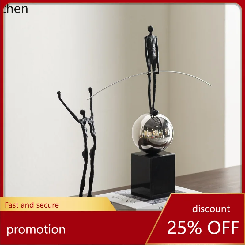 

HXL Ornament Display Abstract Sculpture Metal Craft Soft Decoration Display Item