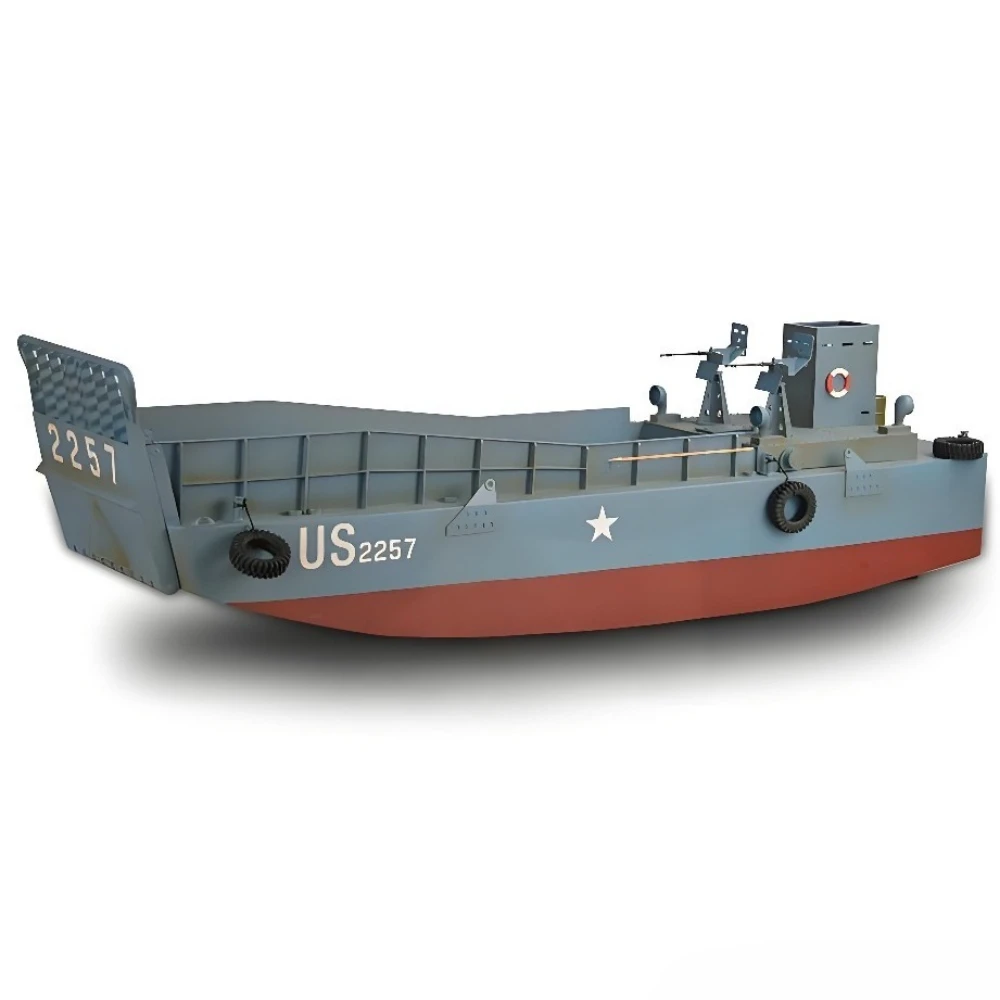 World War II Allied LCM-3 1/16 RC Landing Craft RTR Version Fiberglass Warship Model High Simulation Dynamic RC Boat Model Toy