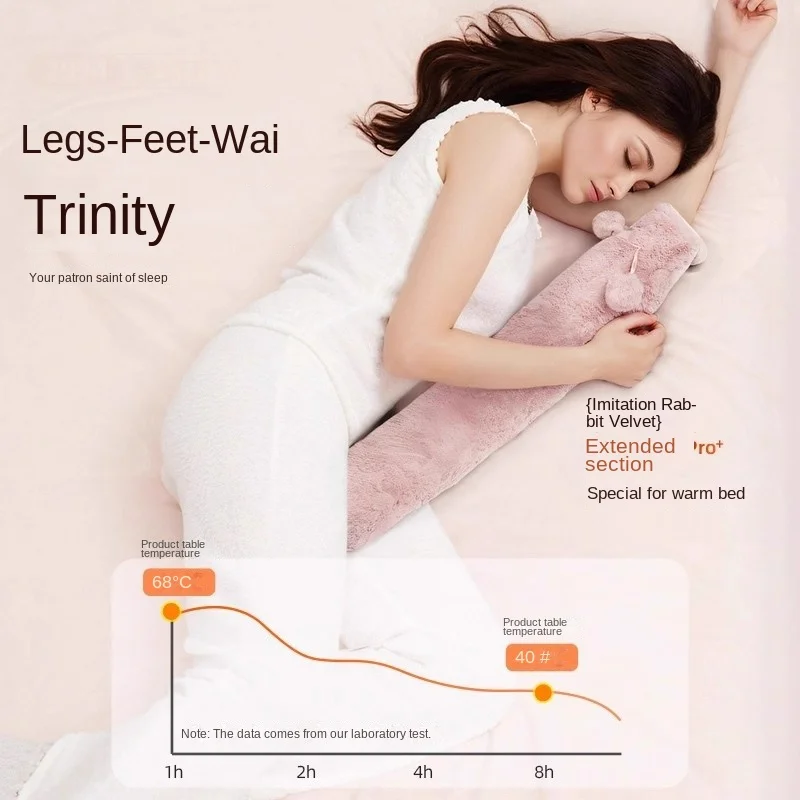 Long Hot Water Bottle Explosion-Proof Warm Water Bag Insulated Extended Version Water-Filled Foot Warmer Bed Warmer Magic Tool