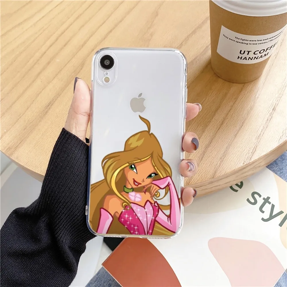 Girl W-Winx Clubs Phone Case For Iphone 15 11 13 14 Pro Max 7 8 Plus X Xr Xs Max Se2020 12mini Transparent Cover