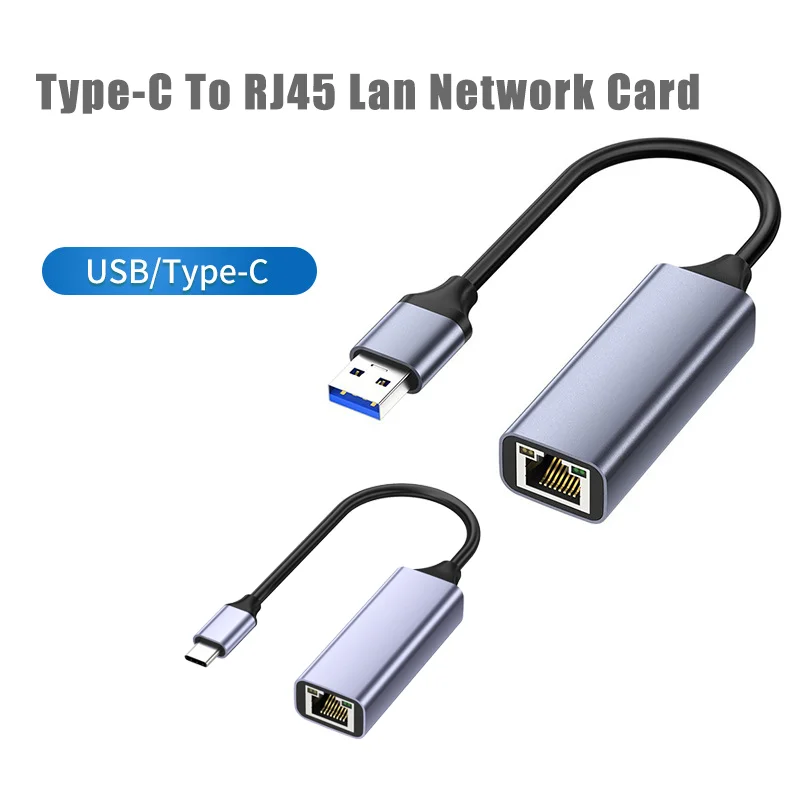 USB 3.0 2.0 محول إيثرنت USB PC الإنترنت USB 1000Mbps محول الشبكة RJ45 Type-C جيجابت 2.5G USB إلى RJ45 لأجهزة الكمبيوتر المحمول/صندوق التلفزيون