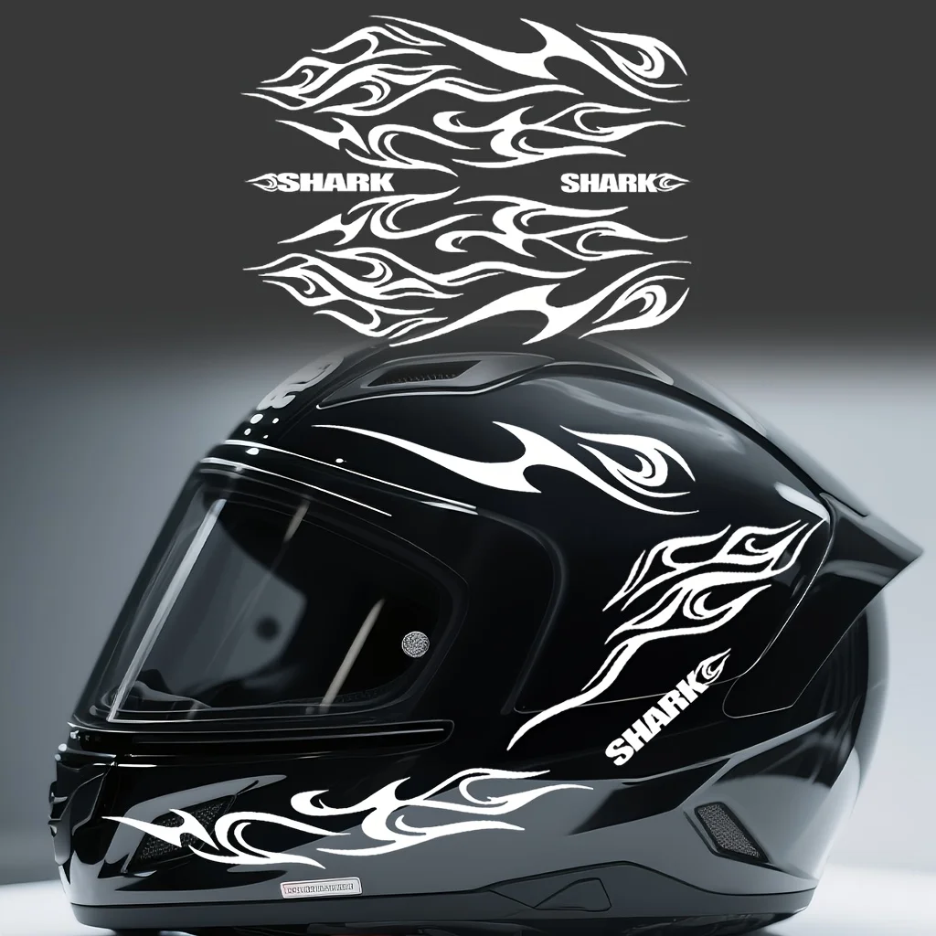 

1 Set Multi-color Flame PVC Waterproof Stickers For Motorcycle Helmet Car Bike Decoration