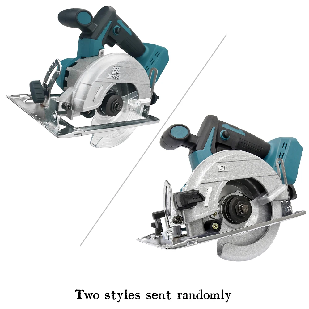 ALLSOME-sierra Circular eléctrica de 125mm, hoja de sierra sin escobillas, corte multiángulo, adecuada para batería Makita de 18v