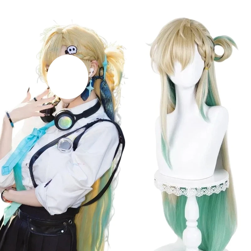 

LYNAE Wig Game Wuthering Waves Cosplay Yellow-green Gradient Wigs Long Artificial Hair for Women Role Play Props Accessories