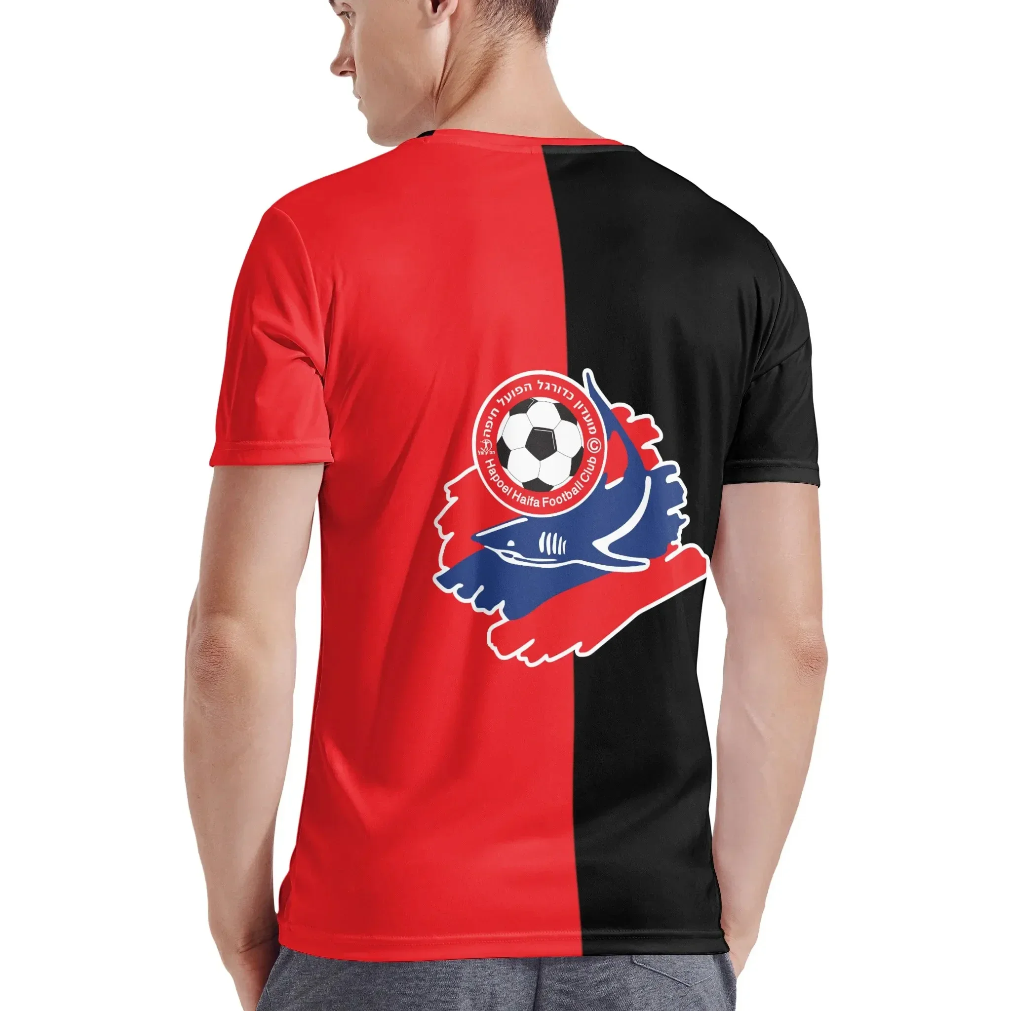 Hapoel Haifa Men's Athletic Cotton Classic Short Sleeve Crewneck T-Shirt Tee Shirt