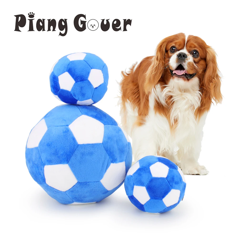 S/l futebol cão brinquedo filhote de cachorro som mastigar mordida bola grande pelúcia pet rangido brinquedo para pequenos cães grandes treinamento