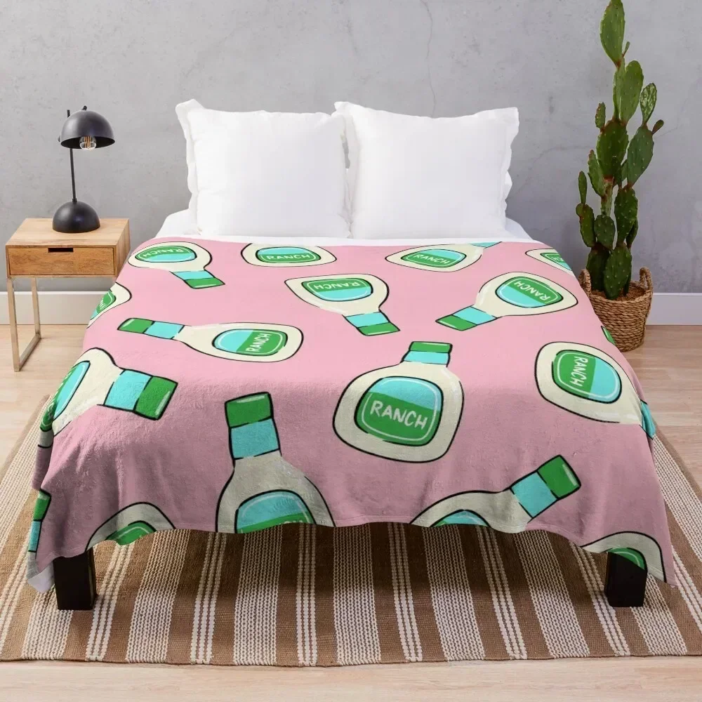 

Ranch - salad dressing bottle (pink) Throw Blanket Stylish Couch Blanket for Home Living Room