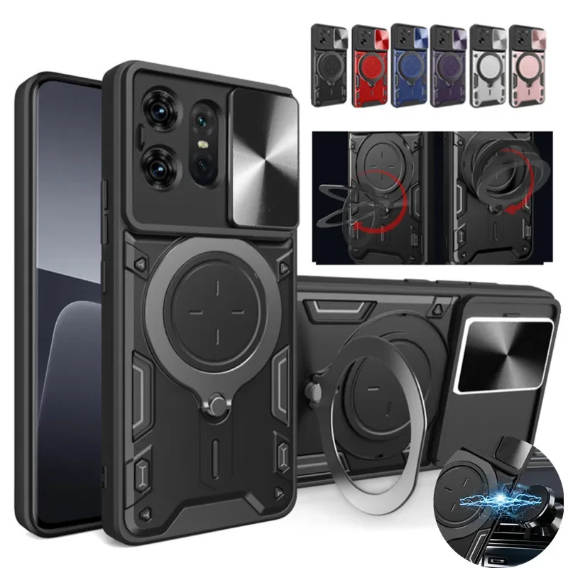 Kickstand Protective Cover For Motorola Edge 50 Pro Fusion Ultra Moto Edge 50 Neo Case Protection Shockproof Funda Coque Capa