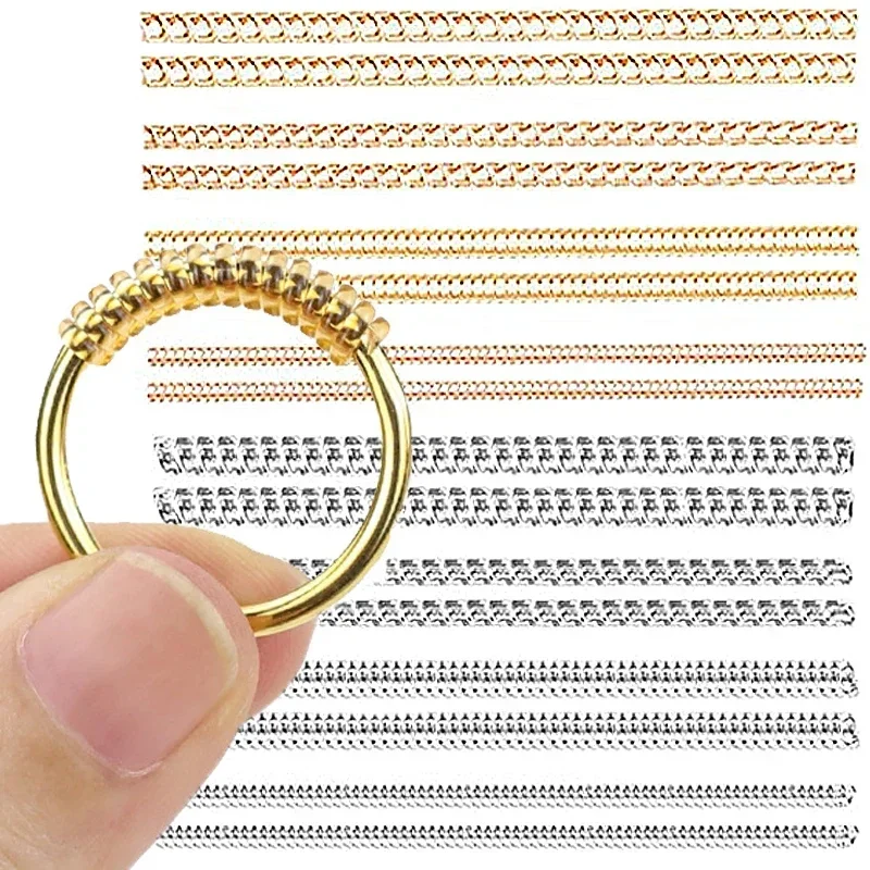 �y�Z�[�����zTransparent Invisible Ring Size Adjuster Anti-Slip Shrink Protector for Loose Rings Universal Jewelry Guard Sizer Easy Install