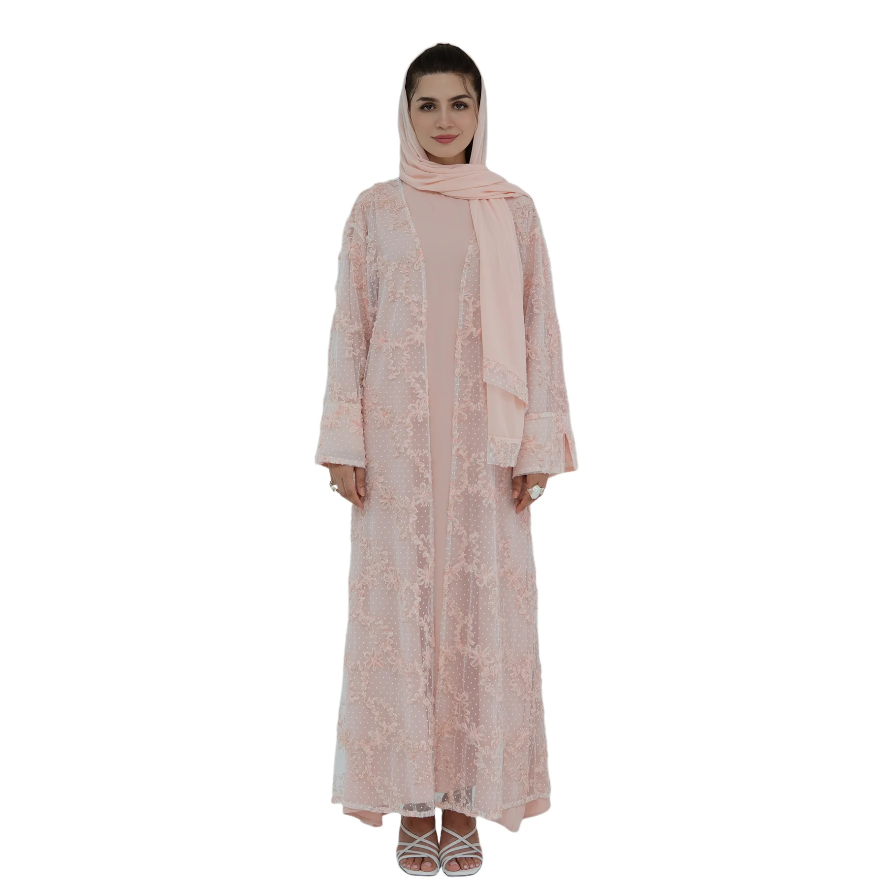Women Dress Muslim Mesh Abayas - Jalabiya Women Arabic 评论和价格