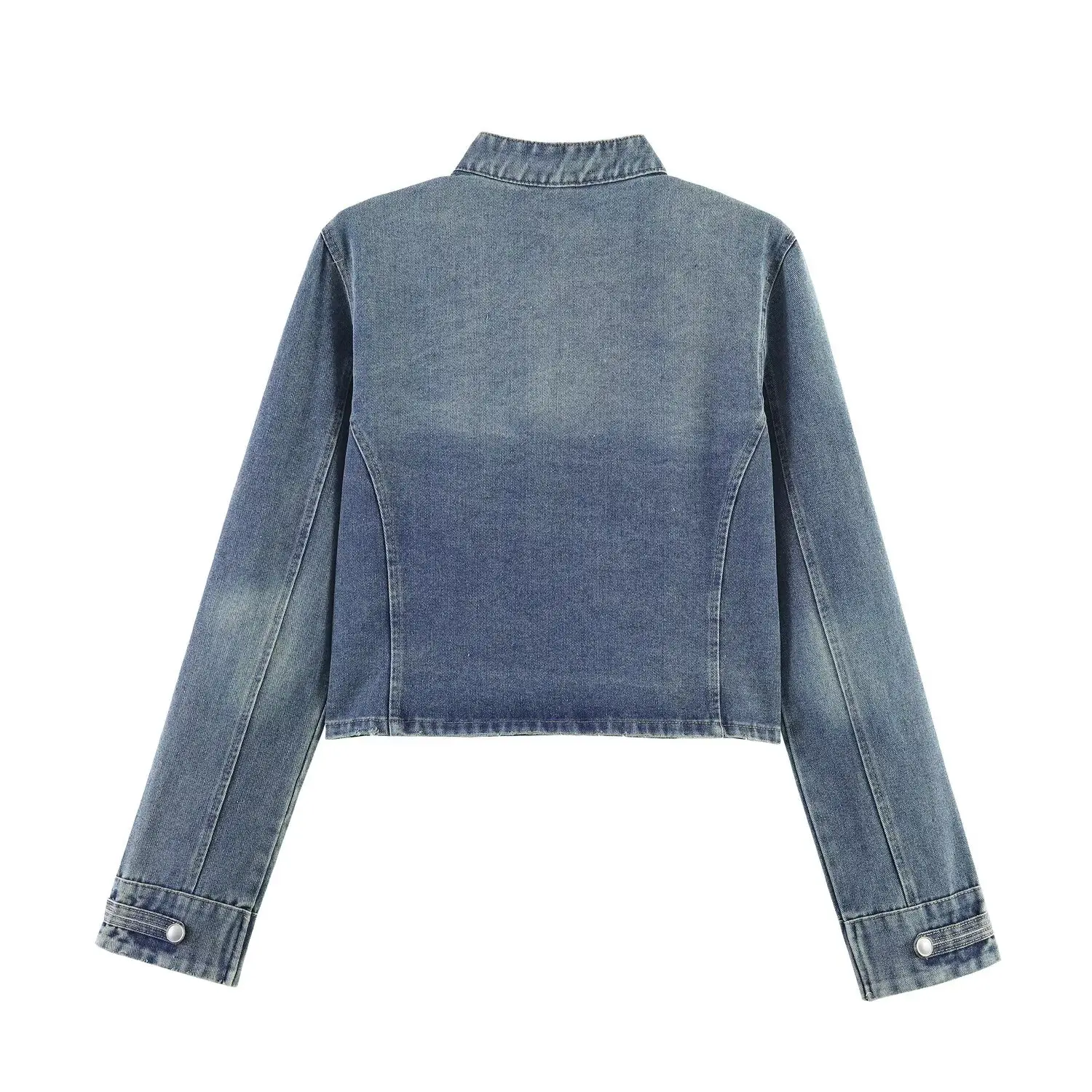 JNLEAOG Summer New Women's Fashion Jeans Jacket with Rivet Design And Hot Girl Short Pants Two Piece Set Low Waist Short Length view 4