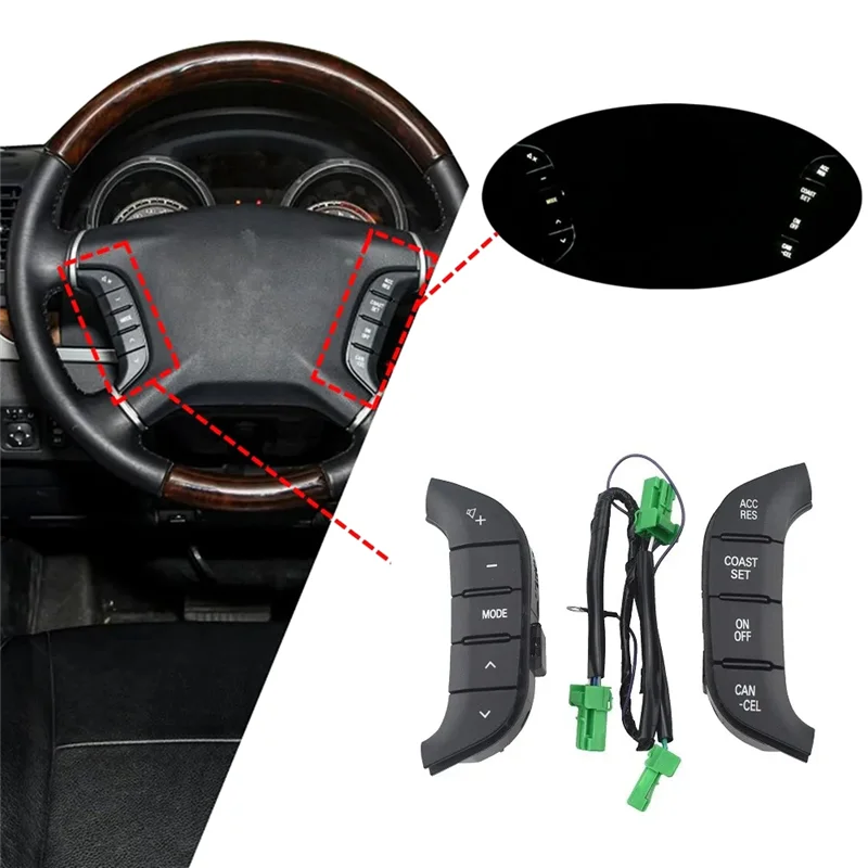 

ABIB -Car Steering Wheel Audio Control Switch Button 8701A383 8701A066 8602A045 For Mitsubishi Pajero 2007-2019