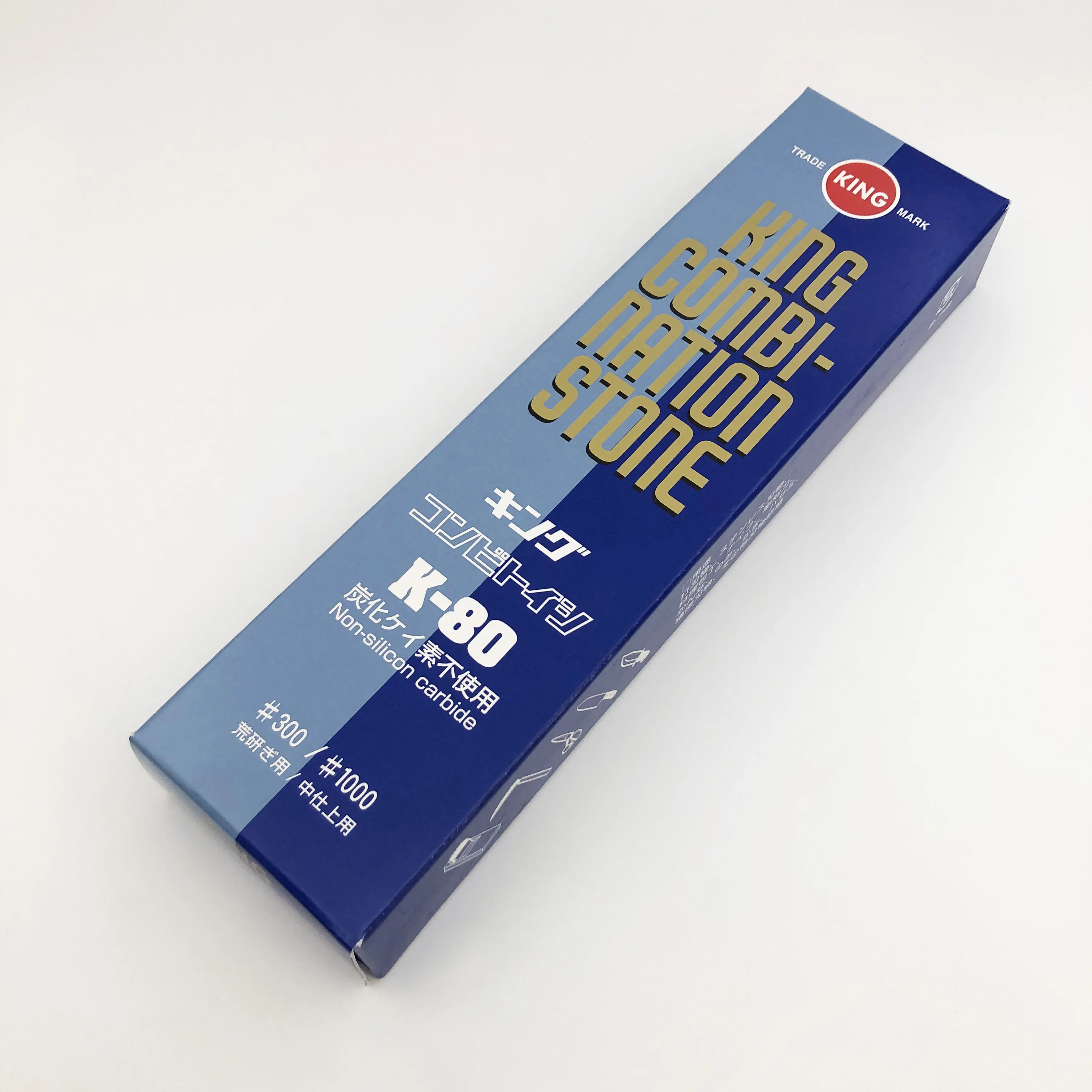 NEW!!! Japanese KING Deluxe Wetstone K80 Double Side #300 and #1000 - Waterstone for Sharpening, Made in Japan