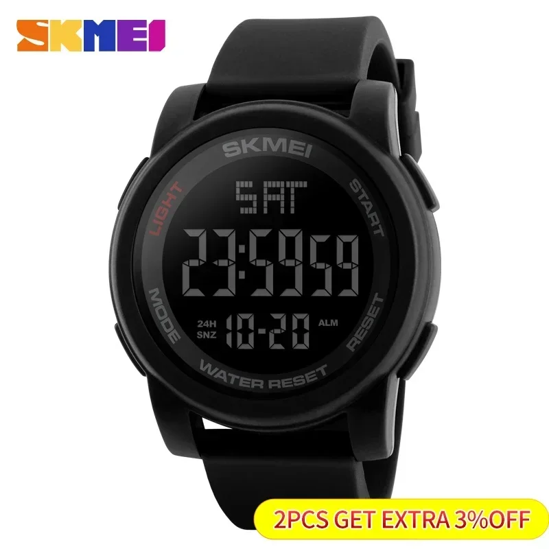 SKMEI 1257 Multifunction Digital Watch reloj hombre Sport Watch Men Alarm Clock 5Bar Waterproof Watches