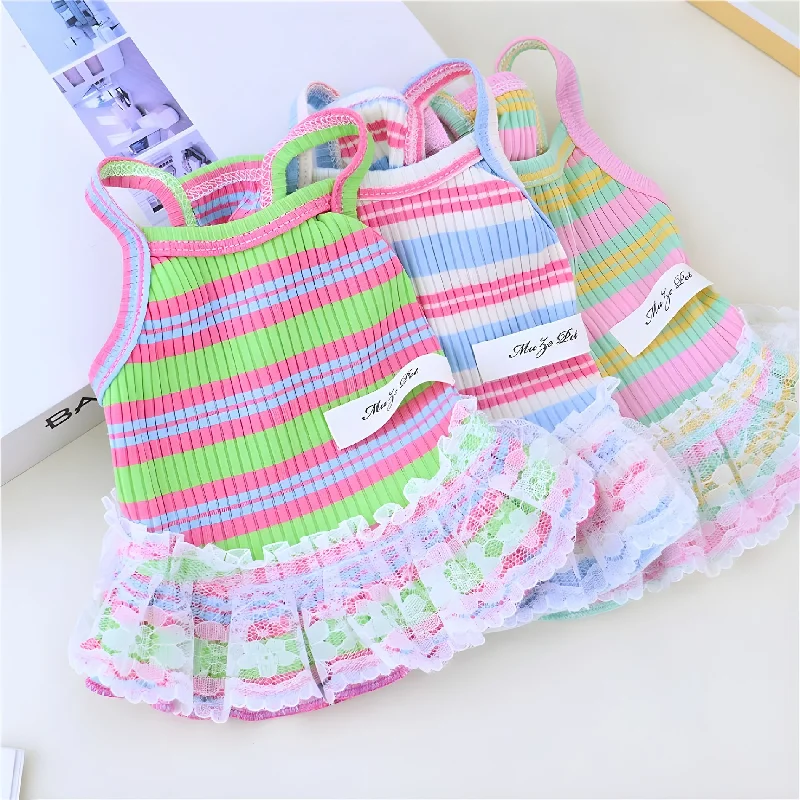 

Dog Summer Vest Pet Comfort Breathable Vest Funky Fashionable Dog Apparel Summer Style Puppy Vests for Dog Cat Stripped Clothing