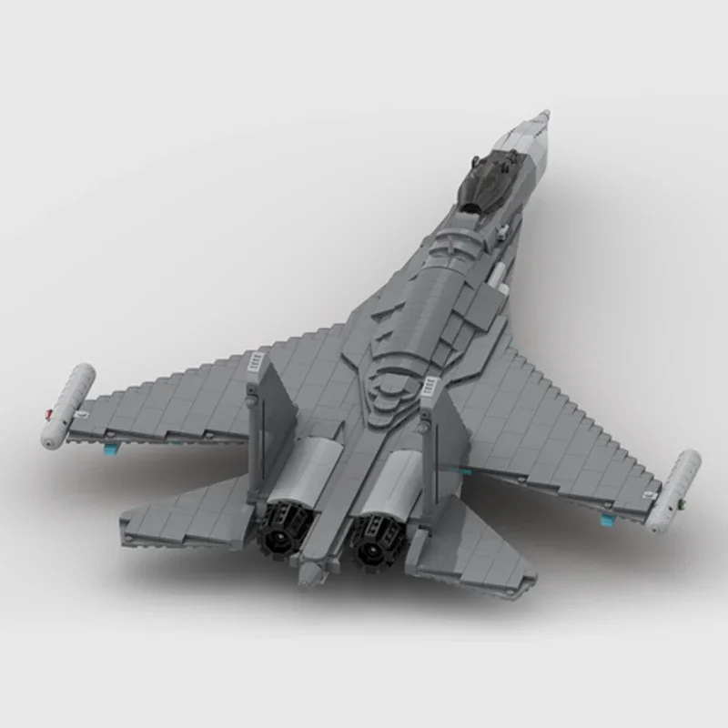 Moc Building Bricks Military Weapon Model SU-35 Fighter Jet Technology Modular Blocks Gifts Toys For Children DIY Sets Assembly