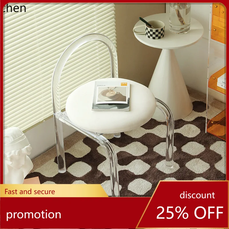 

CZ Acrylic Sofa Chair Modern Living Room Simple Leisure Chair High-Density Foam Cushion Chair