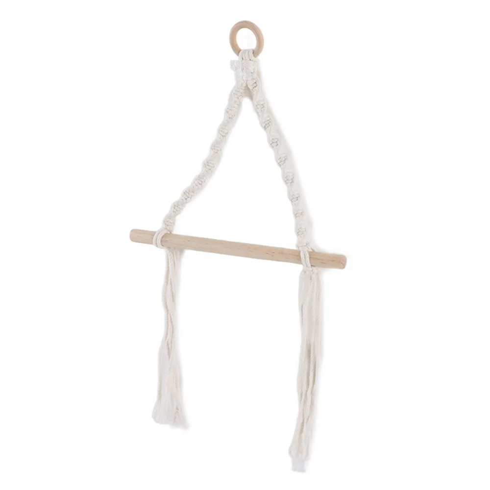 2pcs Rustic Wall Mounted Paper Towel Holder Cotton Rope Anti Static Boho Toilet Roll Holder Towel Rack For Bathroom